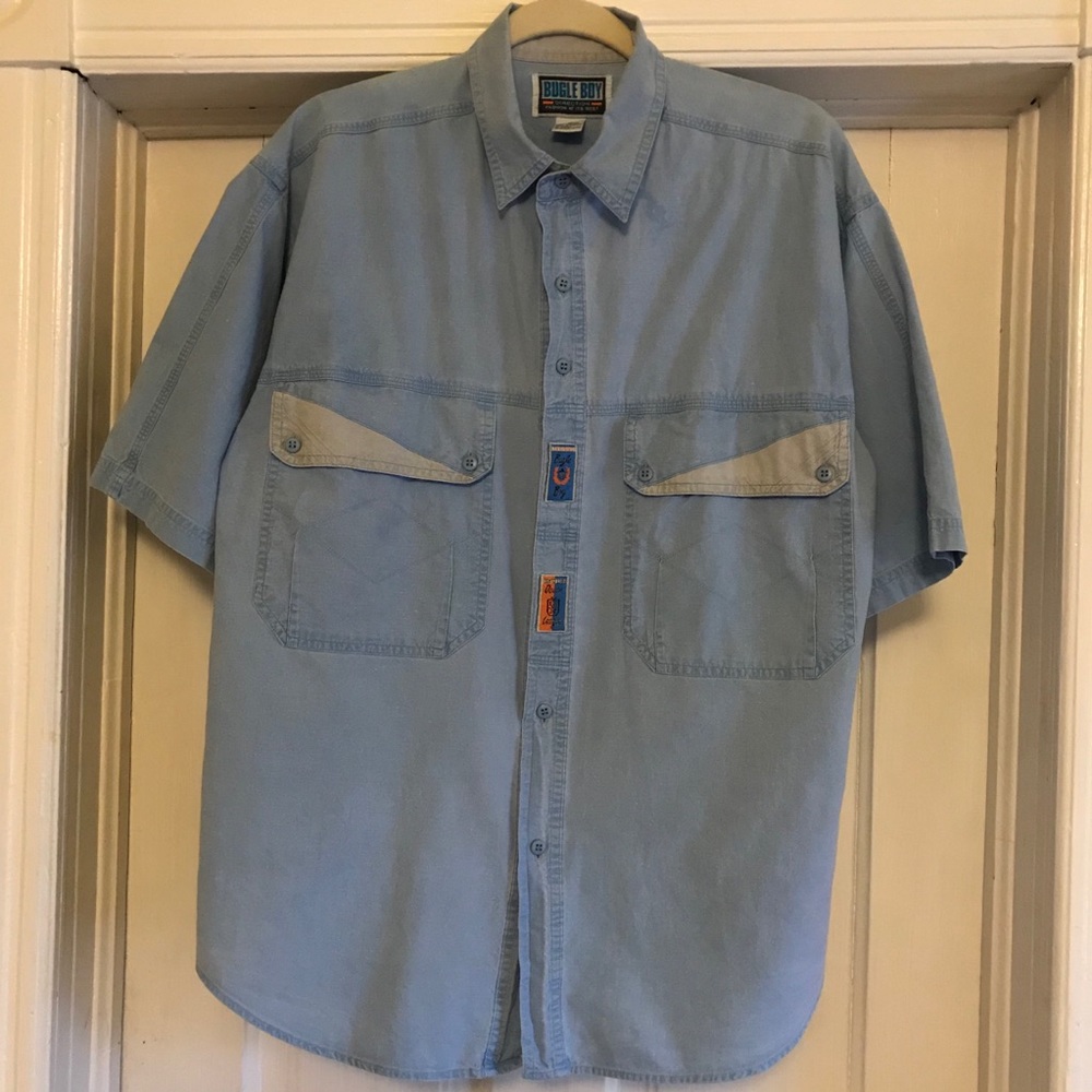 Vintage 80s 90s Bugle Boy Ocean League surf shirt